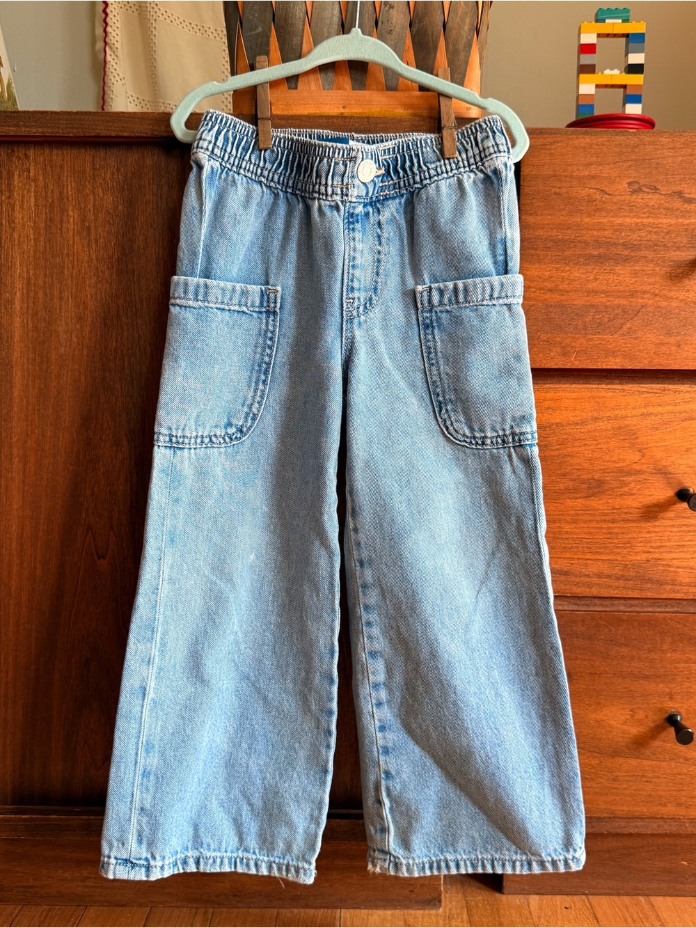 Kids Wide-Leg Light Blue Denim Pants Old Navy